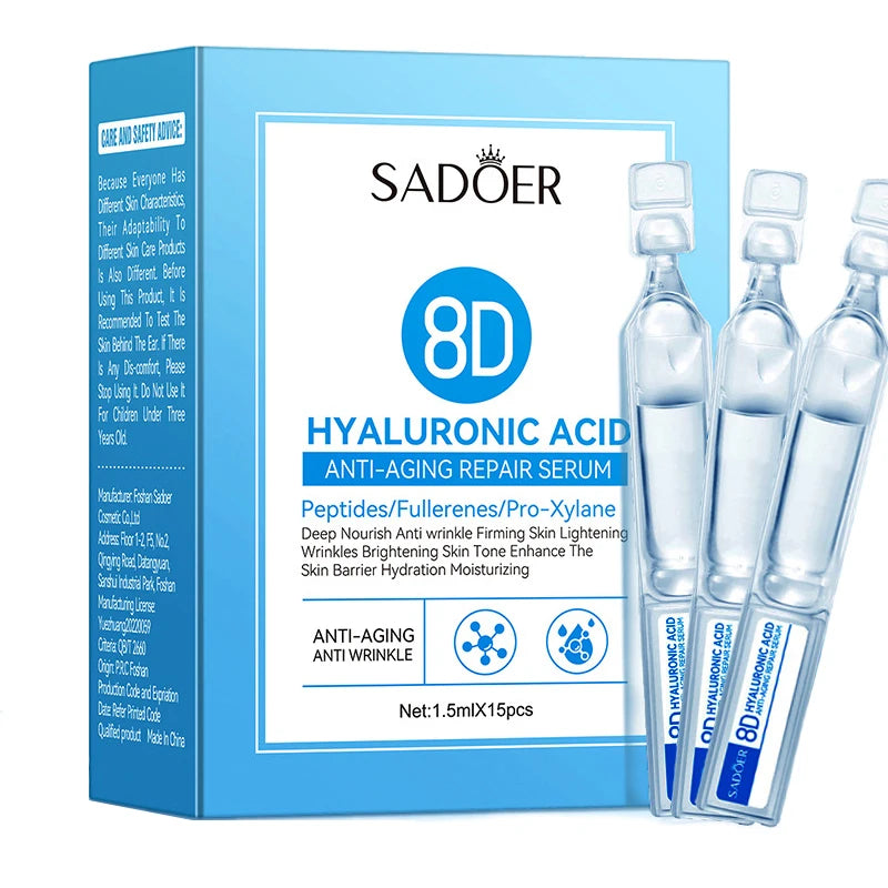 Hyaluronic Acid Face Serum Moist Tender Skin Deep Nourish Fullerenes Collagen Elastic Serum Brightening Lifting Skin Care Korean