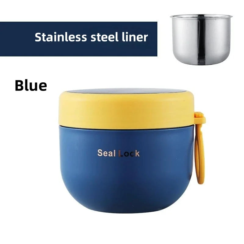 Stainless Steel Soup Cups Thermal Lunch Box Food Thermos Container with Spoon Insulated Bento Lunch Box for School Office