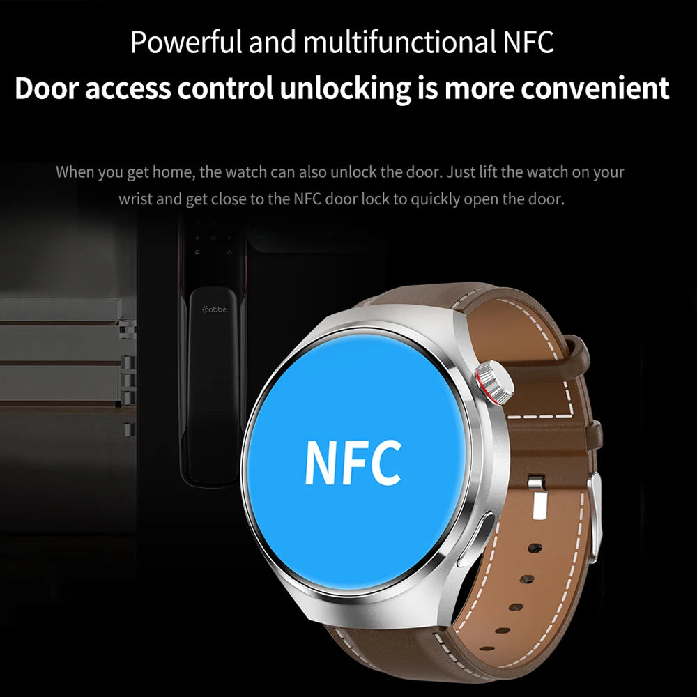 2025 New Watch 4 Pro Upgrade GPS NFC Men's Smartwatch 360*360 AMOLED HD Bluetooth Call Waterproof Smart Watch