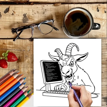 Office Animals Coloring Book for Adult | 28 Pages Colouring Book, Drawing Supplies for Christmas, Thanksgiving