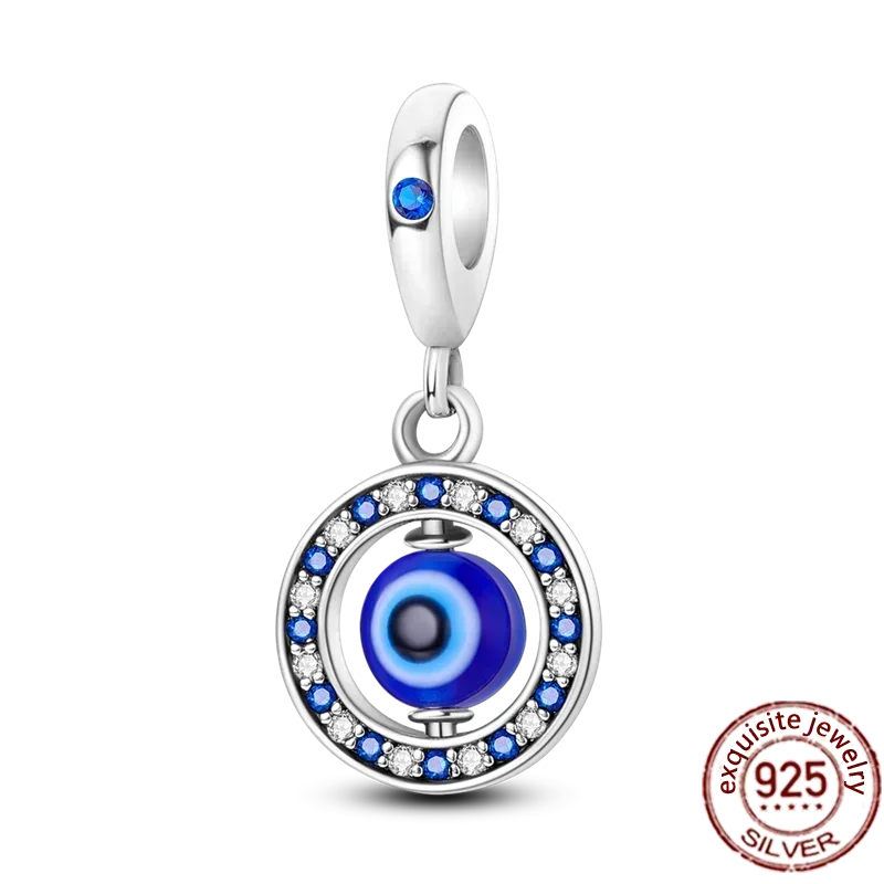 Hot Sale 925 Silver Color Evil Eye Charm Demon Eye Bead For Original  Bracelet&Bangle DIY Making Fashion Jewelry Gift