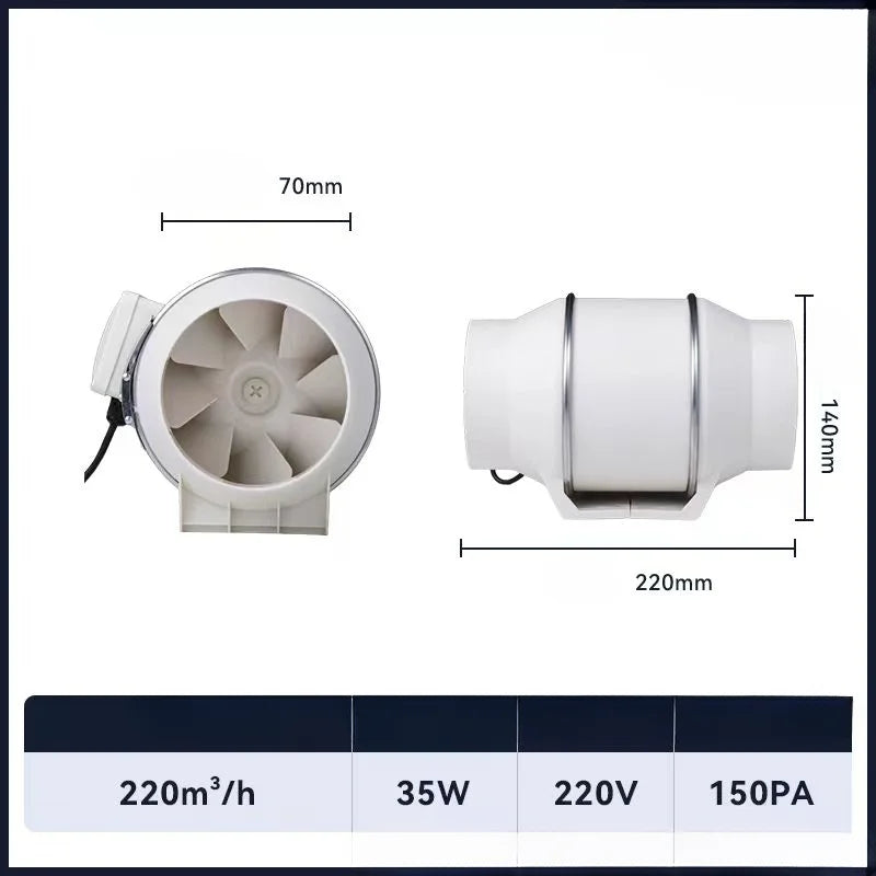 Duct round 3 inch 4 inch 5 inch 6 inch 8 inch exhaust ventilation fan kitchen household extractor fan bathroom exhaust fan