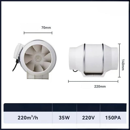 Duct round 3 inch 4 inch 5 inch 6 inch 8 inch exhaust ventilation fan kitchen household extractor fan bathroom exhaust fan