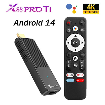 Android TV Stick X88 PRO Android 14.0 RK3518 Wifi6 BT5.0 Home Media Player Voice Remote Assistant Smart TV Stick 2GB 16GB