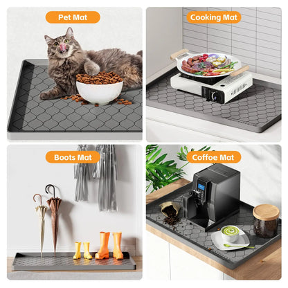 Silicone Under Sink Mat Kitchen Essentials Gadgets, Shelf Liner Cabinet Protector, Home Organizers Storage, Waterproof Bathroom
