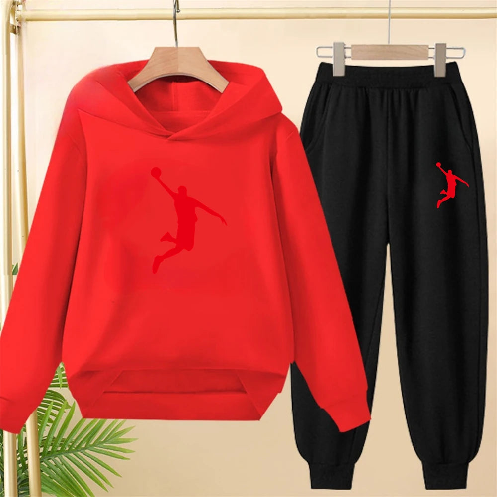 Children's Top and bottom Number 23 Basketball Hoodies Girls Boy age 3-12 Coat Casual Toddle Sweatshirr Hood autumn clothing