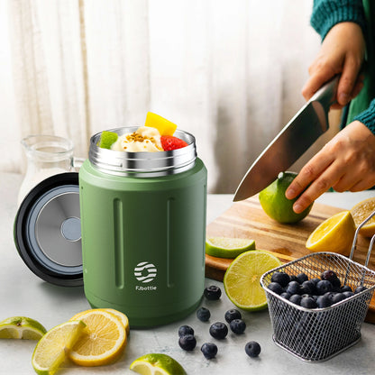 Fjbottle Food Thermos Vacuum Lunch Box 316 Stainless Steel  Lunch Container 750ML Free Spoon