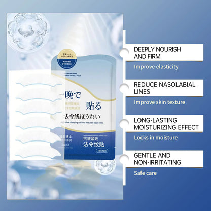Collagen Nasolabial Folds Patch Contain Hyaluronic Acid  Instant Firming Skin Fade Fine Lines Deep Moisturizing Facial Mask
