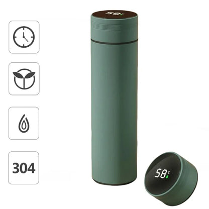 2025 Smart Display 304 Stainless Steel Thermos Cup Vacuum Water Cup for Men and Women Students High Value Office Cup