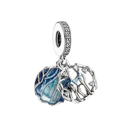 Hot Sell 925 Silver DIY Beads Jewelry Charms Bracelet Mickey Minnie Princess Christmas Stitch Robots Marvel Cute Miniso Disney
