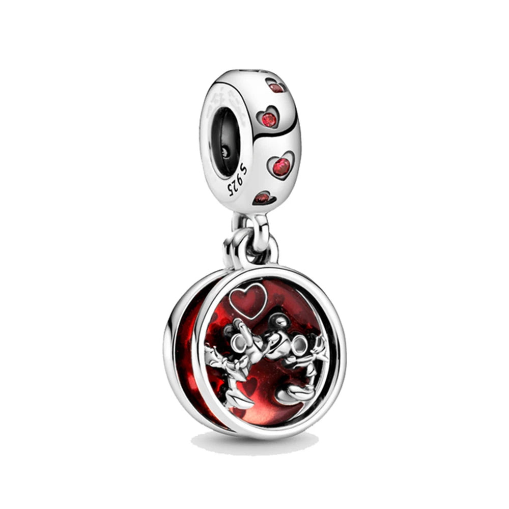 Hot Sell 925 Silver DIY Beads Jewelry Charms Bracelet Mickey Minnie Princess Christmas Stitch Robots Marvel Cute Miniso Disney