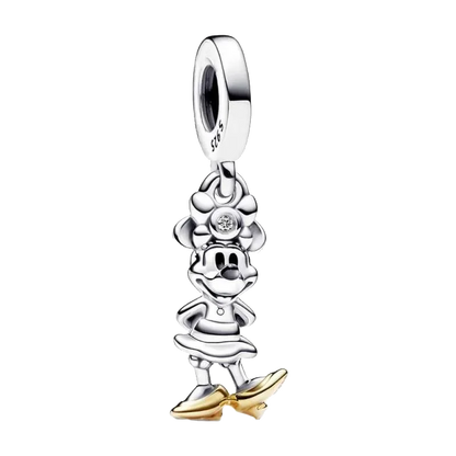 Disney Plata De Ley 925 Silver Charm Monster Activity Flowers Pendant Beads Original Women Bracelets Bangles DIY Jewelry Gift