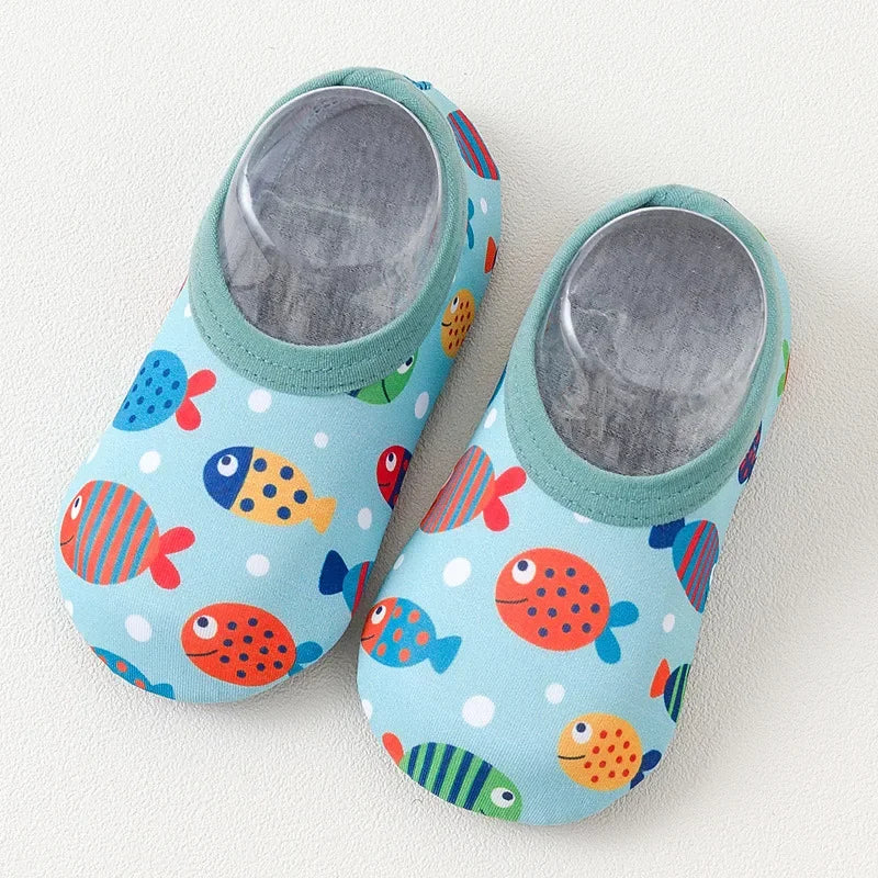 Baby Cartoon Water Shoes Barefoot Aqua Socks Non-Slip Swimming Pool Beach Shoes Surf Kids Floor Sock Slippers Home Shoes
