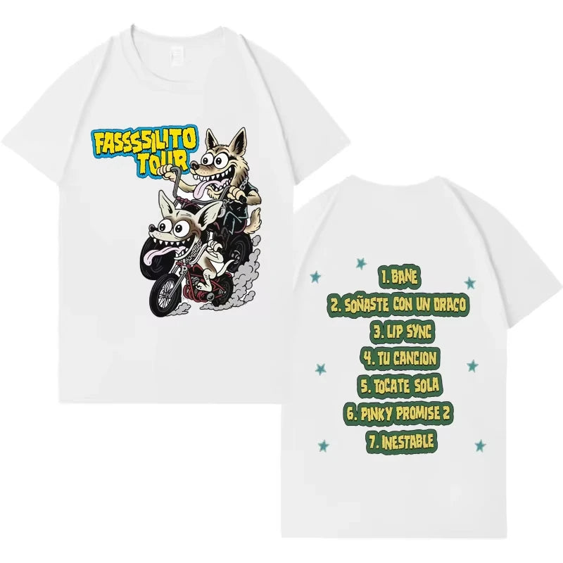 Rapper Lucho Rk La Pantera Ta Facil Tour Harajuku Print T-shirt 2026 Men Women Hip-hop Cozy Casual Cotton Tshirts Fans Gift