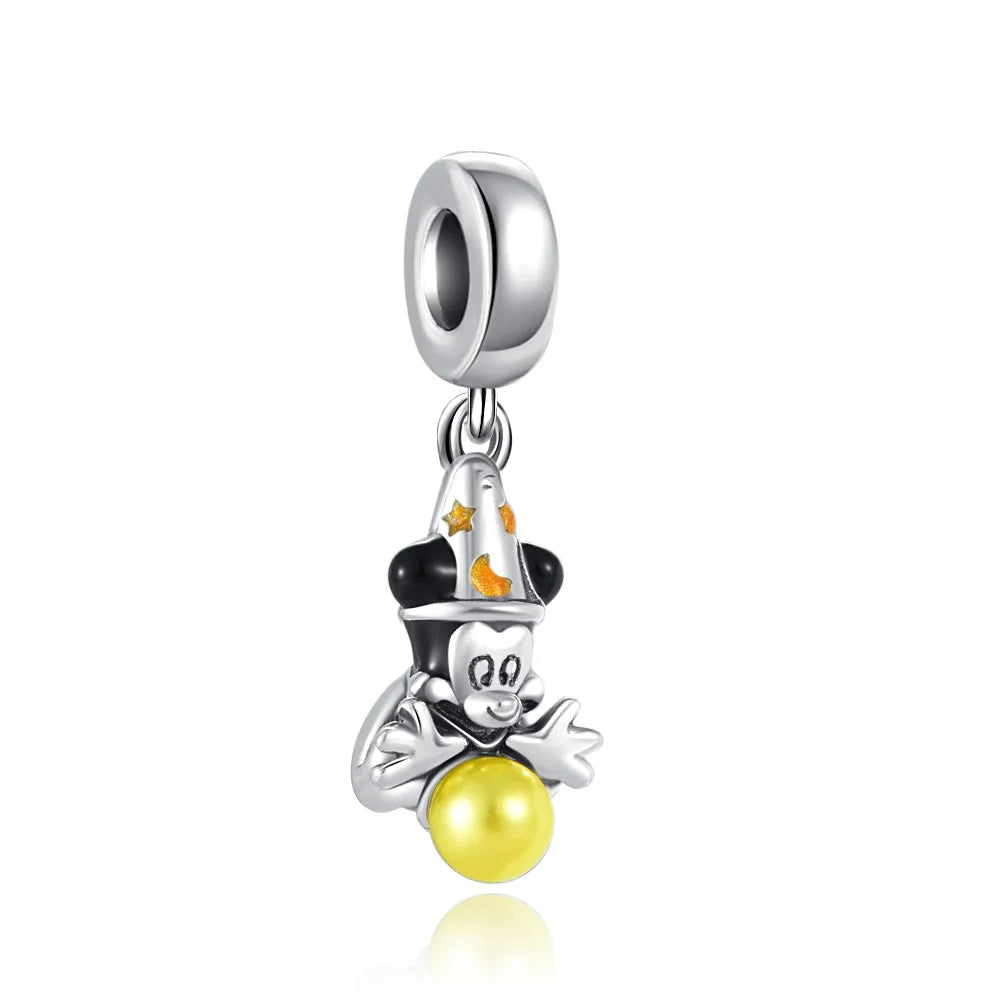 Hot Sell 925 Silver DIY Beads Jewelry Charms Bracelet Mickey Minnie Princess Christmas Stitch Robots Marvel Cute Miniso Disney