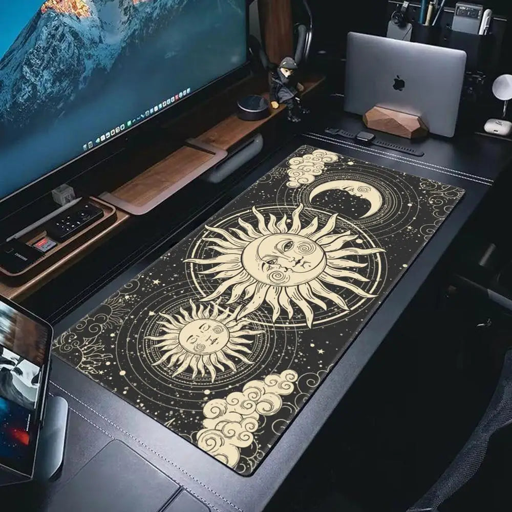 Moon Sun Planet Large XL Speed Version Game Computer Keyboard Office Table Mat tarot card Gaming Mouse Pad for PC Gamer Mousemad