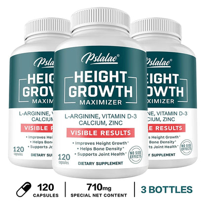Natural Height Growth Maximizer for Kids, Teens and Adults Zinc and Calcium Increase Peak Height Supplement Bone Strength
