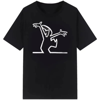 Funny Meme Tops Creative La Linea The Line Osvaldo Cavandoli TV T-Shirt Men Fashion Women's T Shirts Streetwear Tee Casual Tops