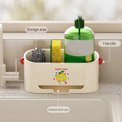 Sponge Holder for Kitchen Caddy Sink Multi-purpose Dish Cloth Brush Soap Holder Kitchen Countertop Storage Essentials