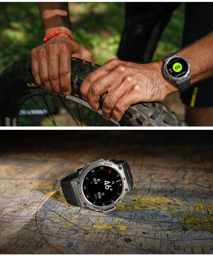 Smart Watch For T-Rex 3 GPS Smartwatch AMOLED Touch Screen 5ATM Outdoor Compass Smart Fitness Sport Monitor Men Watch ForXiaomi