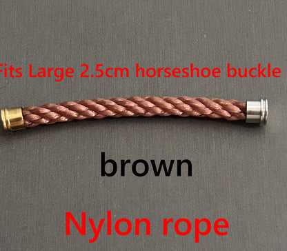High Quality 1:1 Nylon Rope Fits 2.5cm Big Horseshoe Clasp Customized to Any Length Holiday Gift