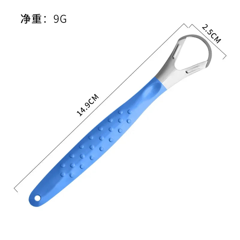 혀 스크레퍼 Hot 1PC Stainless Steel Tongue Scraper Cleaner Fresh Breath Cleaning Coated Tongue Toothbrush Oral Hygiene Care Tools