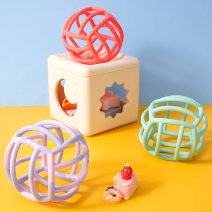 1PCS Silicone Baby Teether Ball Cute Toys For Infants Shower Gift For Kids Chewing Training Teething Toys Baby Toys