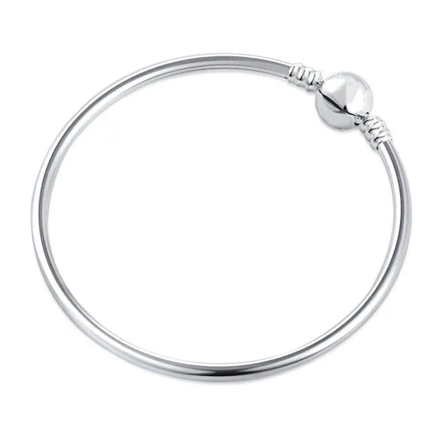2025 New Disney Mickey Mouse Spider Man Heart Clip Original 925 Silver Plated Bracelet Love Buckle Bead Decoration DIY Women's