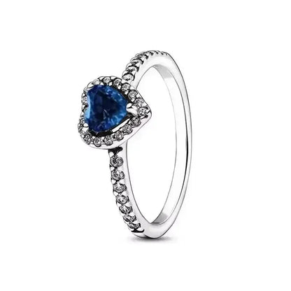 New 925 Sterling Silver Rose Gold Ring Hot Selling, Sparkling, Fashionable and Charming Crystal Ring, Women's Birthday Jewelry