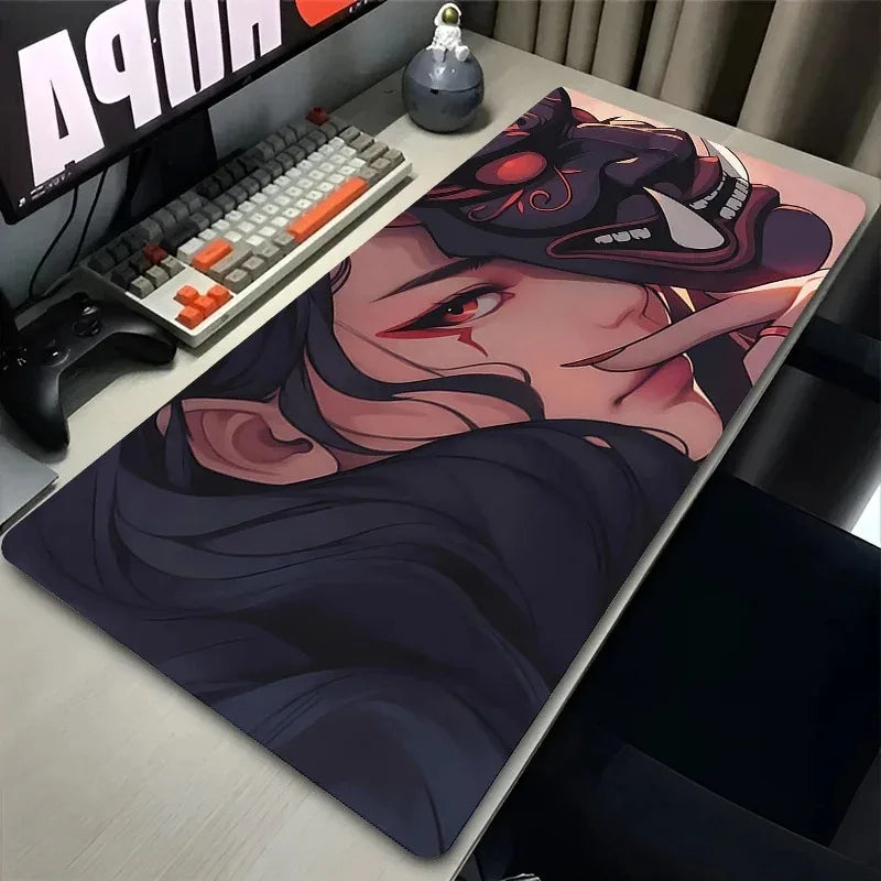 Grimace Cool Girl Leather Desk Pad Mouse Protector Large Small Mouse Pad Home Office Game Desk Mat PU Leather Pc Laptop Desk Mat
