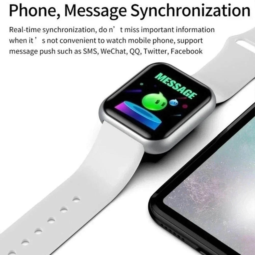 Smart Watch Y68: Color Screen Fitness Tracker w/ Step Count, 12 Sports Modes, Notification Reminder, Camera/Music Remote