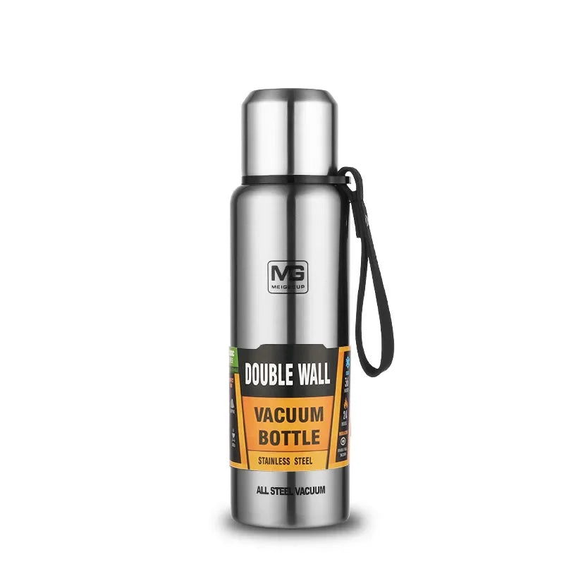 304 Stainless Steel Thermos Bottle Large Capacity Vacuum Flask Insulated Tumbler with Rope for Tea Drinks Cold and Hot  Water