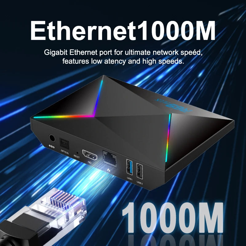 R69 plus Voice Control 8K Ultra HD TV Box Octa Core Allwinner H728 Supports Netflix WIFI 6 Set Top Box