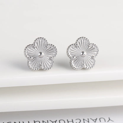Hot Sale Stainless Steel Laser Five Leaf Flower Petal Adjustable Clover Bracelet Classic for Woman Girl Brand Jewelry Party Gift