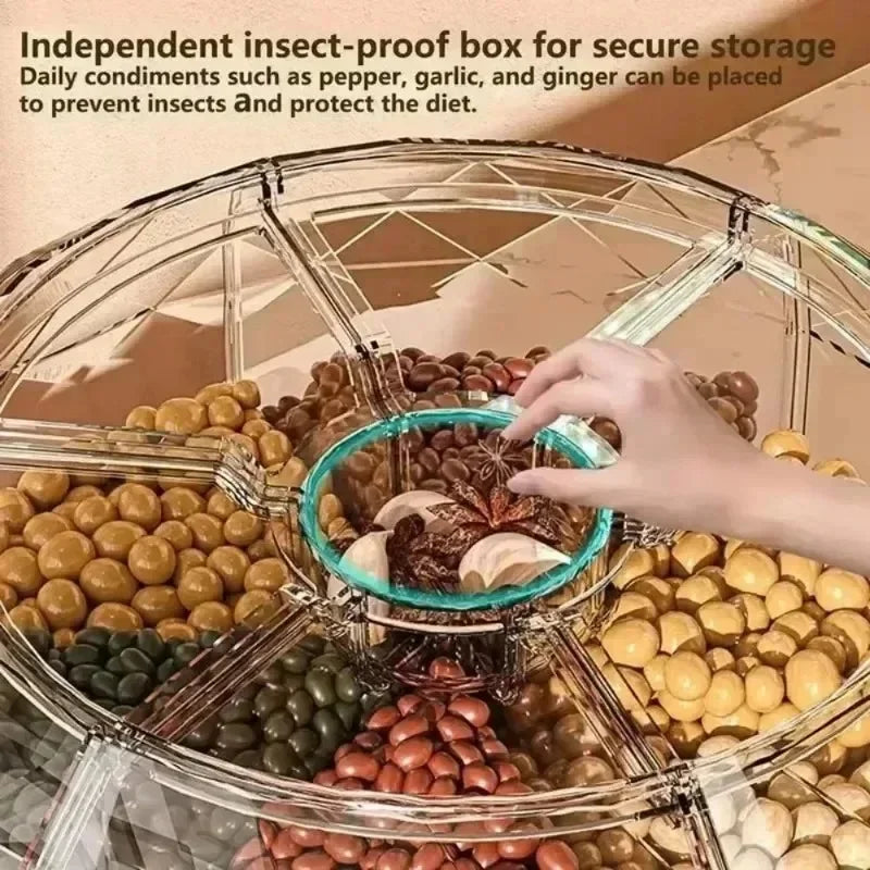 Moisture Proof Rice Bucket Rotating Sealed Grain Bucket Storage Box Practical Storage Box Kitchen Household Kitchen Products