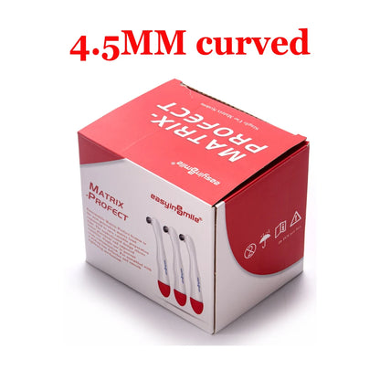 10/50pcs Dental Pro Matrix Bands Easyinsmile Preformed Adjustable Ring Matrices Molar Premolar 4.5/6MM Standard and Curved