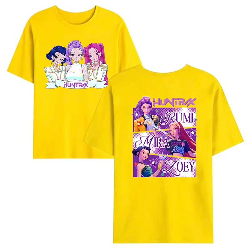 K-pop Kpop Demon Hunters 2026 Film Graphic T-Shirt Men Women 100% Cotton High Quality Fashion Casual Unisex Girls Tee