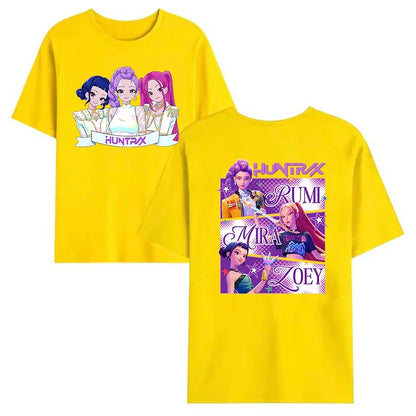 K-pop Kpop Demon Hunters 2026 Film Graphic T-Shirt Men Women 100% Cotton High Quality Fashion Casual Unisex Girls Tee
