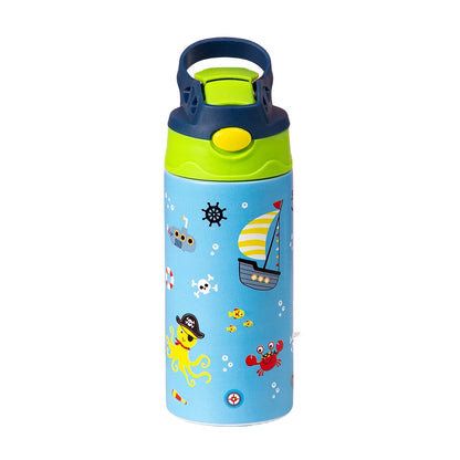 350ml Cartoon Insulated Cup Animal Pattern Stainless Steel Thermos Cup Christmas Vacuum Flasks Water Bottle Xmas Gift Cup