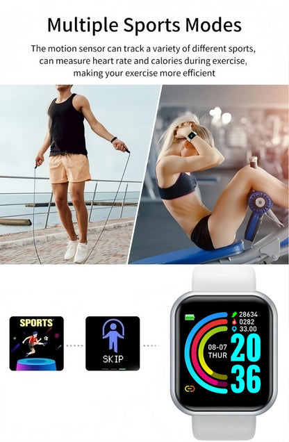 Multifunction Smart Watch For Men Women Kids Bluetooth Calls, Heart Rate & SpO2 Monitor, Sleep Tracking | Step Counter