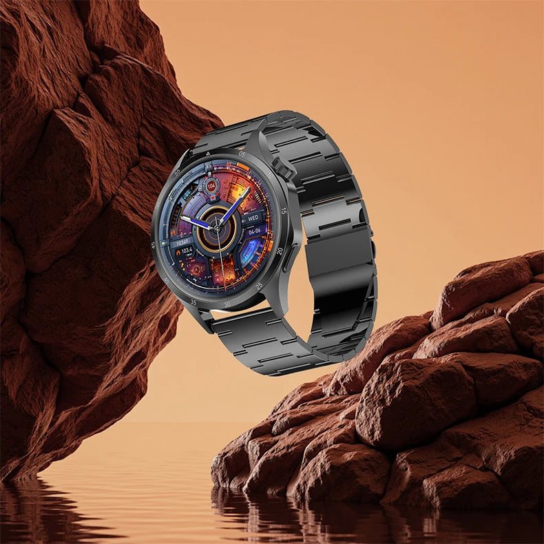 2025New Smart Watch Men Full Circle HD Screen Wireless Call Smartwatch Call Reminder GPS Sports Track Bracelet Music Clock+ Gift