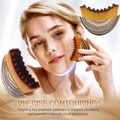 Lymphatic Contour Face Brush For Drainage To Reduce Puffiness And Relief Fatigue Facial Massager Face Chin Skin Sculpting Tool