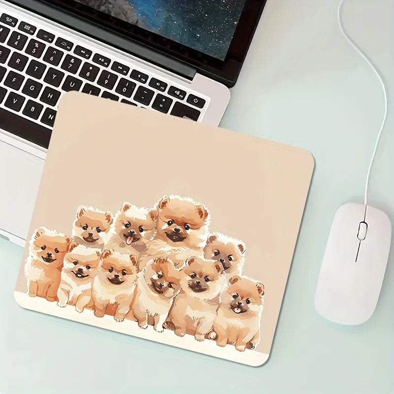 The cute doggy mouse pad is made of durable rubber and is suitable for use in both offices and homes as a computer accessory