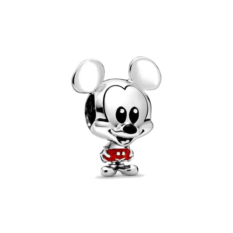 2025 New Disney Beautiful Princess Dress Bead Pendant 925 Silver Suitable for European Original Bracelet DIY Exquisite Jewelry