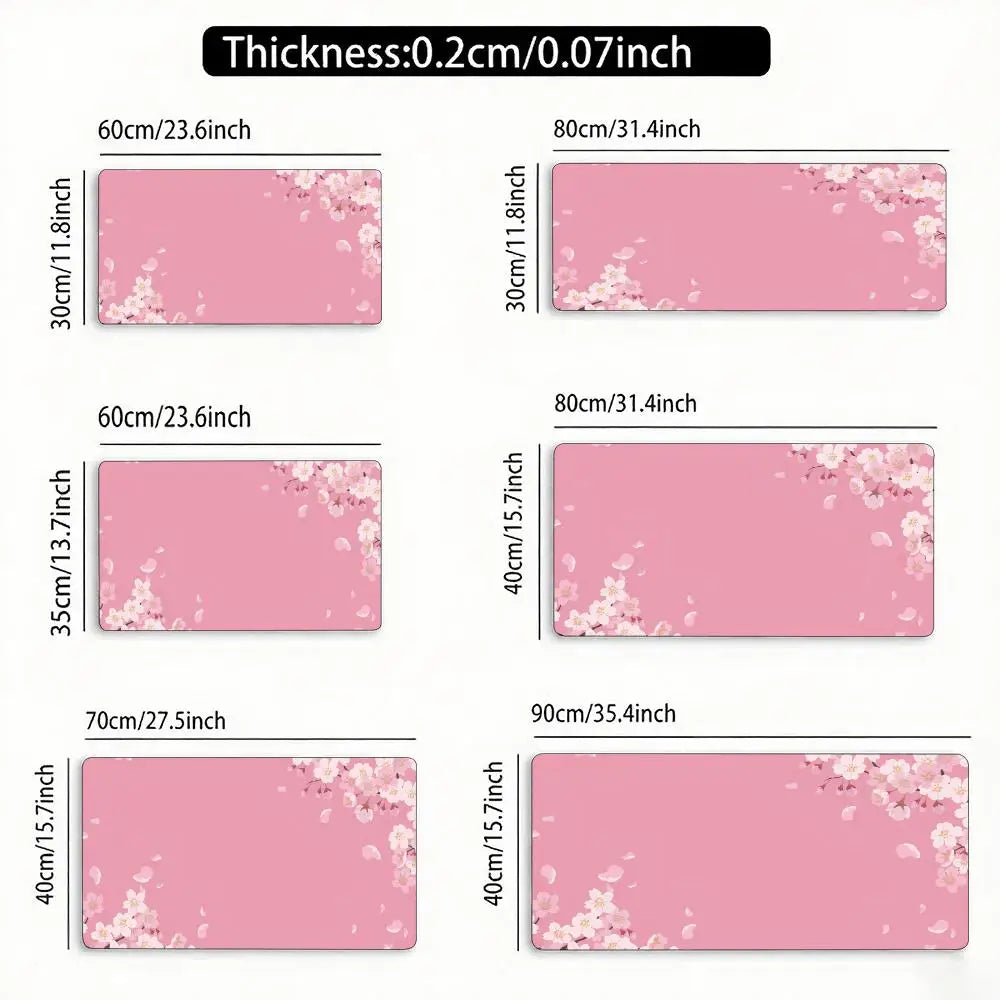 Blue Cherry Blossoms Mousepad Home Computer Table Large Pc Mouse Pad Art Sakura Keyboard Mause Rug Desk Mat Offices Accessories