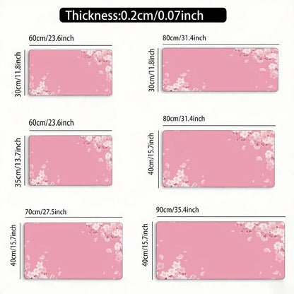 Blue Cherry Blossoms Mousepad Home Computer Table Large Pc Mouse Pad Art Sakura Keyboard Mause Rug Desk Mat Offices Accessories