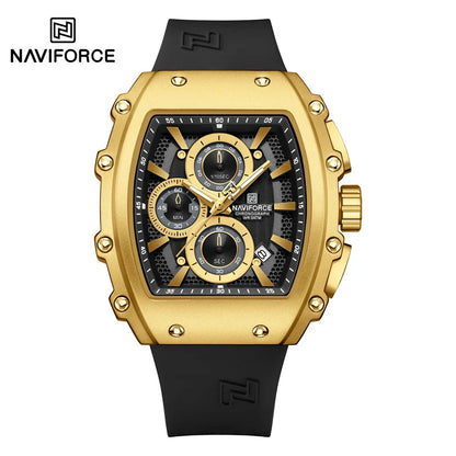 NAVIFORCE Fashionable 2025 Watches for Men Multifunctional 30M Waterproof Sports Quartz Silicone Strap Luxury Clock Reloj Hombre