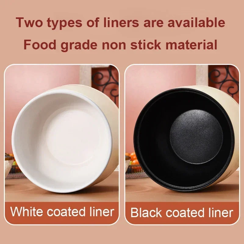 DMWD Multifunctional Electric Rice Cooker Hotpot Skillet Soup Porridge Stew Shabu Non-stick Ceramic Pot Food Meal Steamer Heater