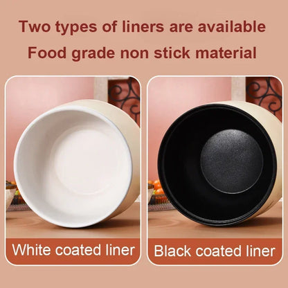 DMWD Multifunctional Electric Rice Cooker Hotpot Skillet Soup Porridge Stew Shabu Non-stick Ceramic Pot Food Meal Steamer Heater