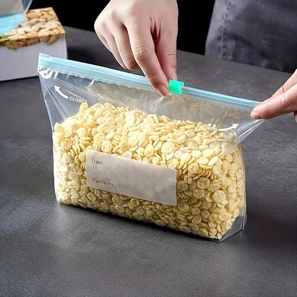 45pcs Reusable Food Storage Bags,Leak-Proof,Freshness-Keeping, Ideal for Fruits, Grains, Vegetables, and Meat,Essential Kitchen